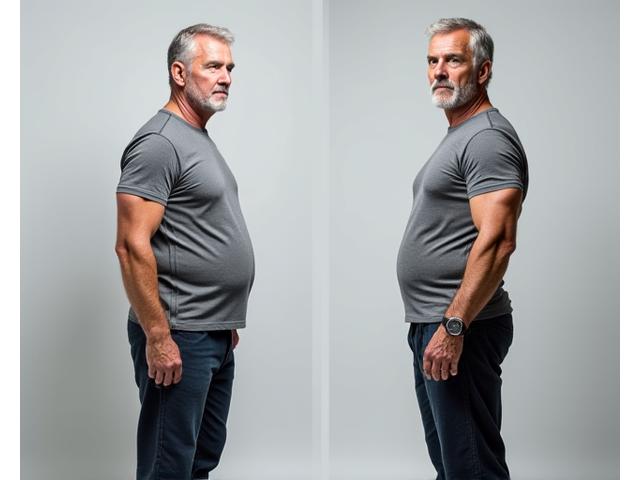 Miroslav pre i posle transformacije. Pre: malo zaokružen, Posle: atletski građen sa osmehom