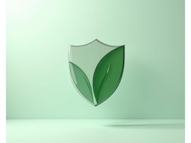 Ilustracija štita sa listom, simbolizujući zaštitu podataka i privatnosti
