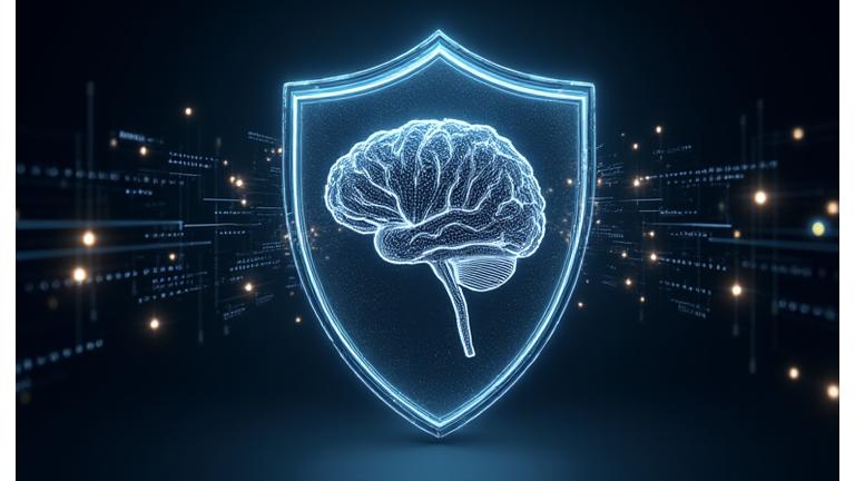 Апстрактна слика са симболима ауторских права и патентних дизајна, која представља дигиталну заштиту интелектуалне својине.